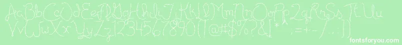 Publicitebasic Font – White Fonts on Green Background