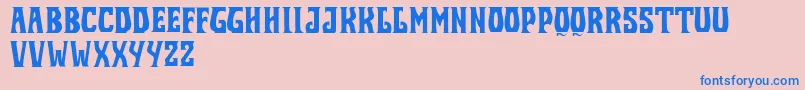 Shades Font – Blue Fonts on Pink Background