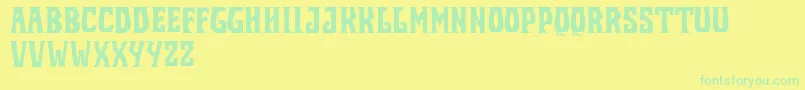 Shades Font – Green Fonts on Yellow Background