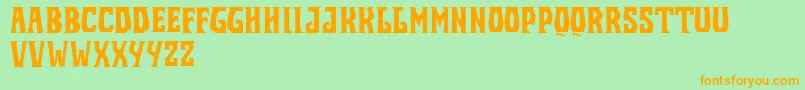 Shades Font – Orange Fonts on Green Background