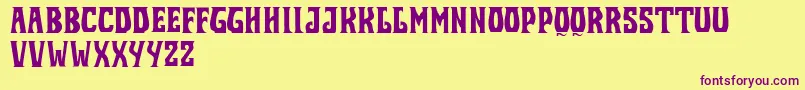 Shades Font – Purple Fonts on Yellow Background