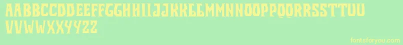 Shades Font – Yellow Fonts on Green Background