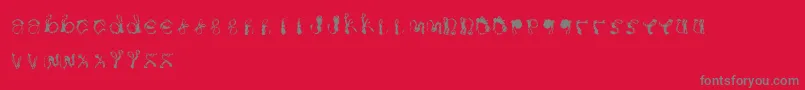 Twistbraid Font – Gray Fonts on Red Background