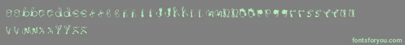Twistbraidフォントについての詳細 フォントTwistbraid – 灰色の背景に緑のフォント