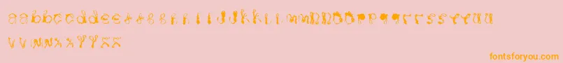 Twistbraid Font – Orange Fonts on Pink Background