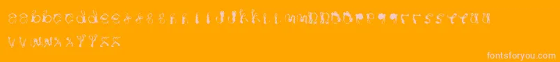 Twistbraid-Schriftart – Rosa Schriften auf orangefarbenem Hintergrund