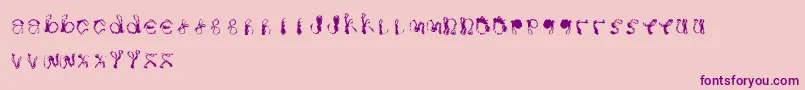 Weitere Informationen zur Twistbraid-Schriftart Twistbraid-Schriftart – Violette Schriften auf rosa Hintergrund
