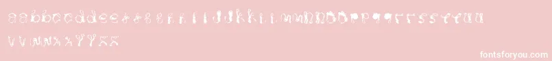 Twistbraid-Schriftart – Weiße Schriften auf rosa Hintergrund