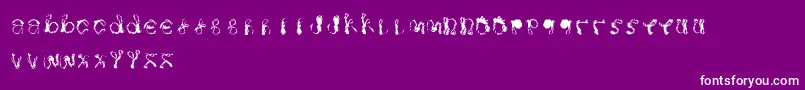 Police Twistbraid – polices blanches sur fond violet