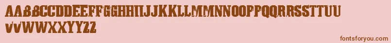 Athletictown Font – Brown Fonts on Pink Background