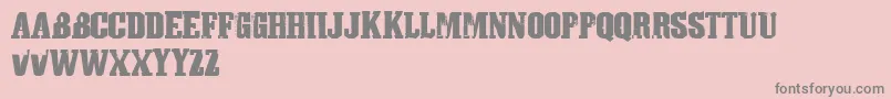 Athletictown Font – Gray Fonts on Pink Background