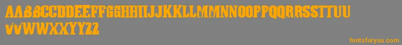 Athletictown Font – Orange Fonts on Gray Background