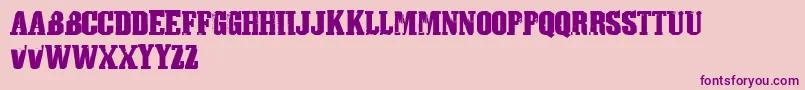 Athletictown Font – Purple Fonts on Pink Background