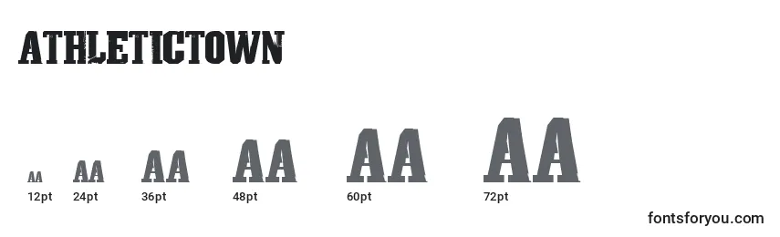 Athletictown Font Sizes