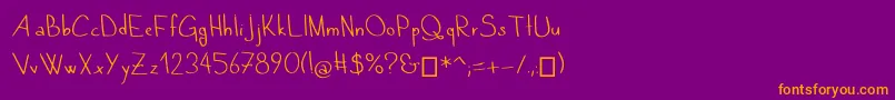 QuandTuDors Font – Orange Fonts on Purple Background