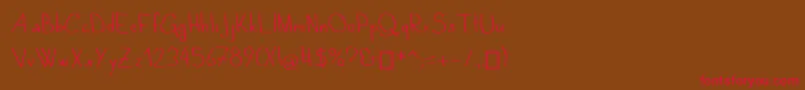 QuandTuDors Font – Red Fonts on Brown Background