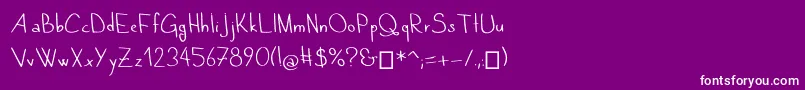 QuandTuDors Font – White Fonts on Purple Background