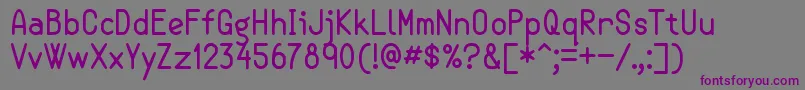Шрифт Semicasual – фиолетовые шрифты на сером фоне