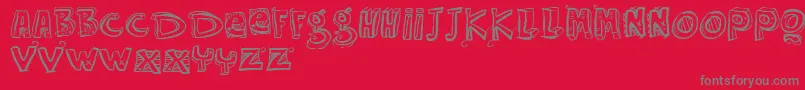 Vtkseasyway Font – Gray Fonts on Red Background