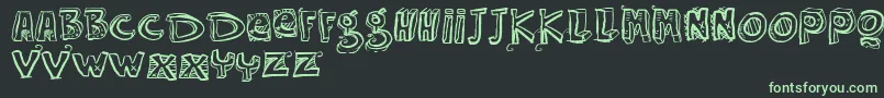 Vtkseasyway Font – Green Fonts on Black Background