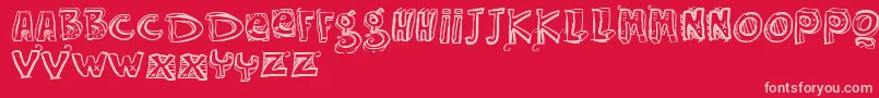 Vtkseasyway Font – Pink Fonts on Red Background