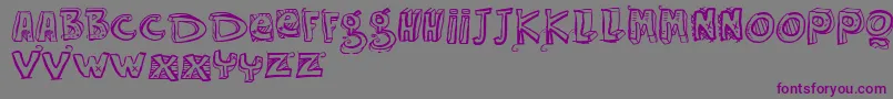 Vtkseasyway Font – Purple Fonts on Gray Background