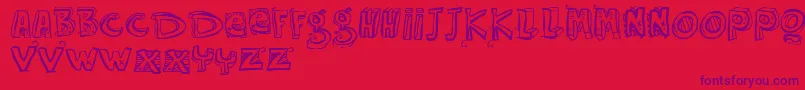 Vtkseasyway Font – Purple Fonts on Red Background