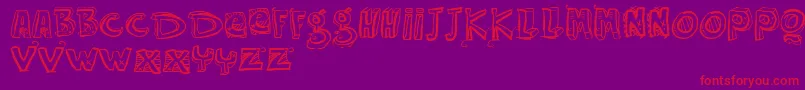 Vtkseasyway Font – Red Fonts on Purple Background