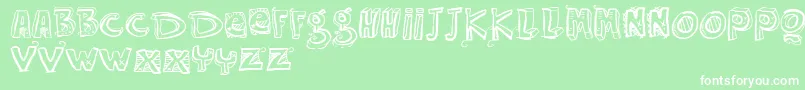 フォントVtkseasyway – 緑の背景に白い文字