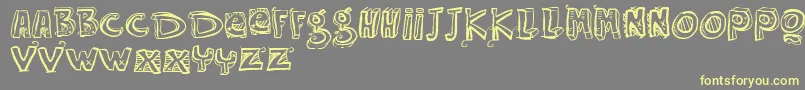 Vtkseasyway Font – Yellow Fonts on Gray Background