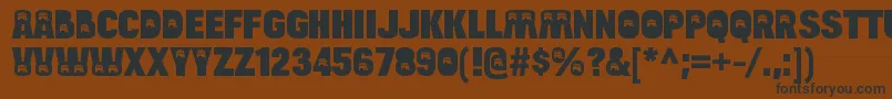 BulltoadrepublicanRegular Font – Black Fonts on Brown Background