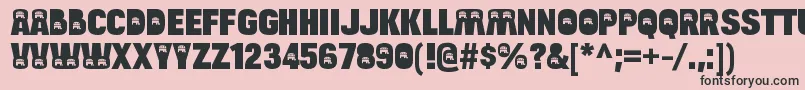 BulltoadrepublicanRegular Font – Black Fonts on Pink Background