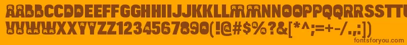 BulltoadrepublicanRegular Font – Brown Fonts on Orange Background