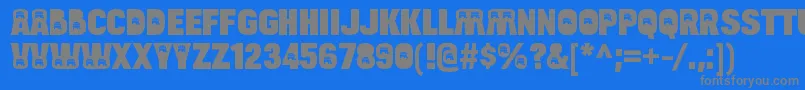 BulltoadrepublicanRegular Font – Gray Fonts on Blue Background