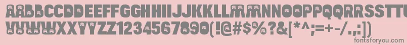 BulltoadrepublicanRegular Font – Gray Fonts on Pink Background