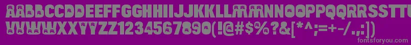 BulltoadrepublicanRegular Font – Gray Fonts on Purple Background