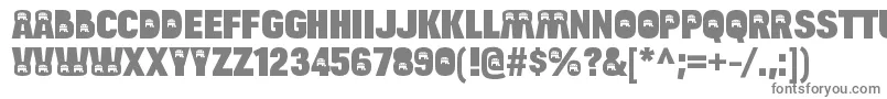 BulltoadrepublicanRegular Font – Gray Fonts on White Background