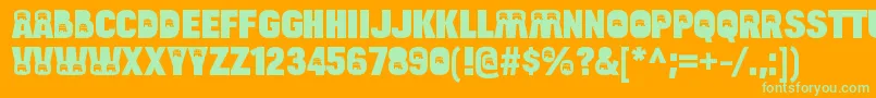 BulltoadrepublicanRegular Font – Green Fonts on Orange Background