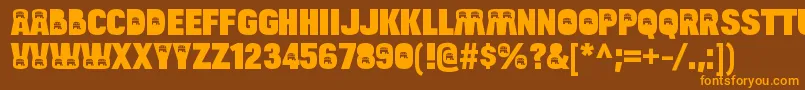 BulltoadrepublicanRegular Font – Orange Fonts on Brown Background
