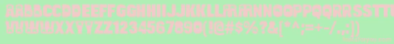 フォントBulltoadrepublicanRegular – 緑の背景にピンクのフォント