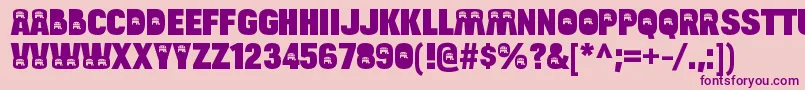 BulltoadrepublicanRegular Font – Purple Fonts on Pink Background