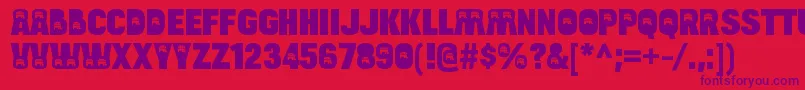 BulltoadrepublicanRegular Font – Purple Fonts on Red Background