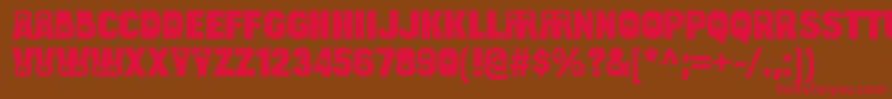 BulltoadrepublicanRegular Font – Red Fonts on Brown Background