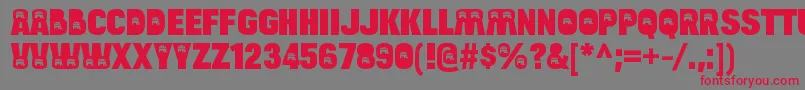 BulltoadrepublicanRegular Font – Red Fonts on Gray Background