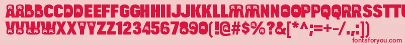 BulltoadrepublicanRegular Font – Red Fonts on Pink Background