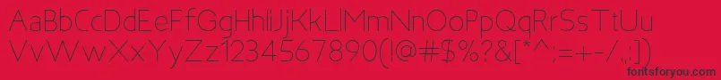 BakersfieldLight Font – Black Fonts on Red Background