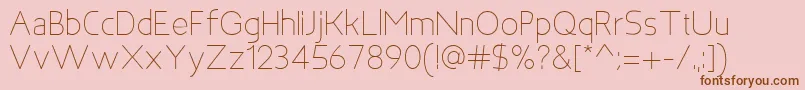 BakersfieldLight Font – Brown Fonts on Pink Background