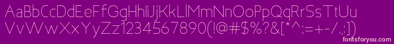 BakersfieldLight Font – Pink Fonts on Purple Background