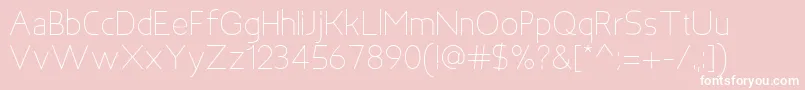 BakersfieldLight Font – White Fonts on Pink Background