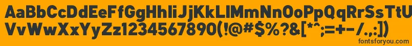 fuente KlimaBlack – Fuentes Negras Sobre Fondo Naranja